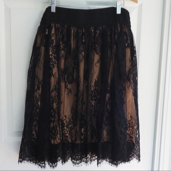 Rue+ Dresses & Skirts - NWOT RUE RUE+ 3X 24W BLACK LACE & NUDE SKIRT
